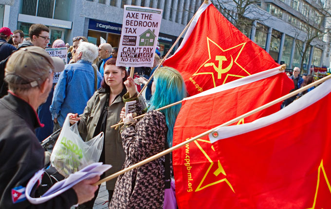 Demonstrators in Birmingham in April
